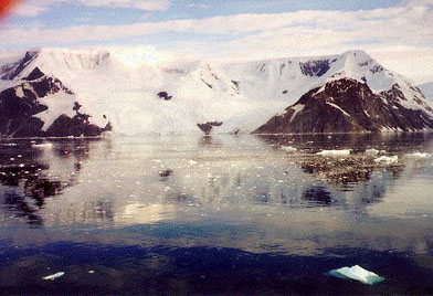 Reflection
                of glacier